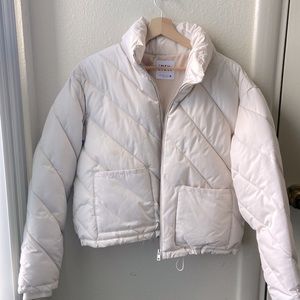 zara cream puffer S